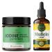 HERBAMAMA Potassium Iodine Mullein Leaf Kit - Bundle of Iodine Gummies and Mullein Leaf Extract Drops 4 fl oz - Vegan Non-GMO Alcohol-Free - 2 Pack