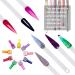 Pinsheng 200 Nail Art Tips - Stiletto Nail Display Fan & Transparent Sticks for DIY Nail Art | Ideal for Nail Studios - Buy Online on GoSupps.com
