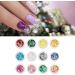Manicure Sequins Nail Art Sequins Holographic Effect Glitter Nail Sequins for Home for Manicure Store for Nail Salon for Manicure - Buy Online on GoSupps.com