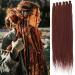 Leeven 36 Inch Copper Red Dreadlock Extension 20 Strands Synthetic Auburn Crochet Dreads 0.6 Width Soft Dreads Crochet Hair Hippie Single Ended Dreadlock /350# 36 Inch (20 Strands) Copper Red /350#