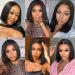 10 Inch Bob Wig Human Hair - 13x4 Lace Frontal Wig for Black Women | Pre Plucked, 150% Density, Natural Color - HD Transparent - Buy Online on GoSupps.com