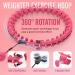 Slim Down with JKSHMYT Smart Weighted Hula Circle Hoop - 4lb Fitness Hoop for Plus Size Women, 60 inch Waist - Pink - Buy Online on GoSupps.com