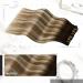 Moresoo Balayage Clip in Hair Extensions Dark Brown to Chestnut with Platinum Blonde 22 Inch 7 Pieces 120g - Buy Online on GoSupps.com