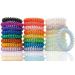 Spiral Hair Ties 24 Pcs - No Crease Phone Cord Hair Elastic - Colorful Ponytail Holders for Women & Girls - Buy Online on GoSupps.com