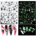 Halloween Nail Art Stickers Glow in The Dark Nail Decals 3D Self-Adhesive Fluorescent Nail Stickers Skull Spider Witch Ghost Pumpkin Bat Snake Nail Design for Women and Girls DIY Acrylic Nail - Buy Online on GoSupps.com