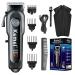 Professional Cordless Hair Clippers for Men Rechargeable Electric Barber Clippers Haircutting Kit Adjustable Trimmer Fade Clipper KM-1132