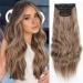 YDDM Hair Extensions Clip in Extensions Wavy hair extension with clips full of heads like real hair hair exension clips cheap clip extensions synthetic hair part for women (20 inch 4pcs) 20 inch 10d24a#