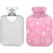 Pink Christmas Snowflake Heat Bottle - 2L Water Heating Pillow for Neck & Shoulder Pain Relief - Buy Online on GoSupps.com