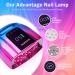 Purtato Professional Rechargeable 96W UV LED Cordless Nail Lamp with Stainless Steel Bottom - 4 Timer Settings and Smart Sensor Nail Dryer (Blue&Purple) - Buy Online on GoSupps.com