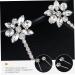 minkissy 6 Pairs Bridal Rhinestone Barrette Rhinestone Hair Accessories Rhinestone Headpiece Metal Hair Barrettes Rhinestones Hair Pin 90s Hair Accessories Flower Hair Clips for Women Bride - Buy Online on GoSupps.com