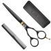 Ciicii hairdressing scissors hair cutting scissors professional set 6.5 inches (hair cutting scissors bear beard grooming hair scissors kit) barber scissors for home salon black hairdressing scissors