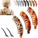 Large Banana Hair Clips Non-slip Ponytail Holder Clip Matte Ponytail Holder for Women and Girls Break-resistant Hair Accessories (3pcs-C)