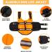 Dog Chimney Reflective Life Jacket | Adjustable Pet Lifebuoy for Swimming Boating & Canoeing - Summer Swimwear - Buy Online on GoSupps.com