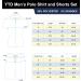 YTD Men's Short Sleeve Polo Shirt & Shorts Set | Summer Outfit | Black | S-XXL - Buy Online on GoSupps.com
