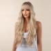 Testar Long Blonde Curly Wig for Women | Heat-Resistant Synthetic Wavy Hair with Dark Roots | Ideal for Everyday & Party Use - Buy Online on GoSupps.com