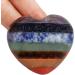 Nupuyai Chakra Heart Palm Worry Stone - Reiki Healing Crystal Love Stone for Home Decor - 45mm Multicolor 7 Chakra Stone - Buy Online on GoSupps.com