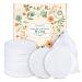 ProCIV Reusable Makeup Remover Cotton Pads 18 Pack Washable Organic Bamboo Remover Cotton Pads for All Skin Types & Toner with Laundry Bag, Eco Friendly Zero Waste Soft Cotton Pads for Woman Gift White