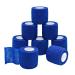 Qigui 8 roles self -adhering cohesive bandage lift bandage Association Fixing association Elastic bandage pavement association for fingers hand toes and feet 5cm x 4.5m (blue)