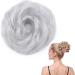 SEGO hairpiece bun hair tie hair extension VOLUMINOUS hair knot extensions updos 50g - silver-grey
