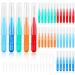Interdental Brushes Soft Dental Brushes Dental Floss Brush Mini Teeth Brushes for Cleaning Gaps Between Teeth (0.8mm with Floss Picks) (0.8mm 60) 60 count (Pack of 1) 60.0