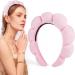 Bumobot Spa Headband for Washing Face  Sponge Skincare Headbands  Padded Soft Makeup Headband for Women Girls  Hairband Headband for Face Washing Skincare Makeup Removal Shower Pink