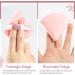 PROUSKY Triangle Dark Pink Makeup Powder Puffs - Set of 2 | Soft Velour Puff for Pressed & Loose Powder, Cosmetics, Foundation Sponge | Mineral & Wet Dry Makeup - Buy Online on GoSupps.com