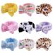 9 Pcs Headbands Bow Shower Elastic Hair Band Coral Fleece Headbands for Washing Face Headwraps for Makeup Cosmetic Sweet Headbands