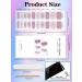 TOROKOM Semi Cured Gel Nail Strips - 20PCS Self-Adhesive Full Nail Wraps in Purple Aura | DIY Manicure Kit with Nail File & Wooden Stick - Buy Online on GoSupps.com