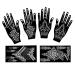 QSTOHENA 12 Sheets Large Henna Tattoo Stencils Kit - Reusable Self Adhesive Templates for Hand, Body Paint - Indian Arabian Designs for Women and Girls - Buy Online on GoSupps.com