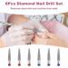 Lusofie 6 Pcs Diamond Carbide Cuticle Drill Bits Set for Professional Nail Care - 3/32 Cuticle Remover and Dead Skin Cleaner Tool - Buy Online on GoSupps.com