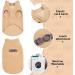 BEAUTYZOO Dog Fleece Vest Sweater | Winter Jacket for Small & Medium Dogs | D-Ring Leash & Hoodie | Cold Weather Coat for XS, S, M Boys & Girls - Beige - Buy Online on GoSupps.com