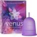 Venus Large Menstrual Cup – High Capacity for Heavy Flow – Made in USA – 100% Medical Grade Silicone Reusable Period Cup – for High Cervix - Unique Design to Ease Your Period Cycle | Purple Large (Pack of 1)