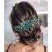 Campsis Green Crystal Wedding Hair Comb - Bridal Hair Accessory for Women and Bridesmaids - Buy Online on GoSupps.com