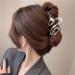 Silver Metal Hair Claw Clip - Elegant Geometric Design for Strong Hold on Thick and Thin Hair - Non-slip, Large Hair Barrette Accessory for Women - Buy Online on GoSupps.com