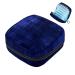 Menstrual Pad Bag with Zipper Ladies Napkin Pouch Tampons Collection Bag for Women and Girls (Blue Background)