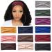 Carede 12 Pack Wide Headbands for Women No slip Stretchy Boho Hair Bands Soft Elastic Yoga Workout Running Thick Headbands for Women's Hair,Wicking Sweat Head Bands Solid colors Head Wrap No9Mixed 12 pcs)