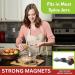 Spring Chef Magnetic Measuring Spoons Set - Heavy Duty Stainless Steel - BPA Free - Black - Set of 8 with Leveler - Buy Online on GoSupps.com