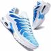 Pozvnn Mens Running Shoes Air Cushion Fashion Sneakers Lightweight Tennis Sport Athletic Trainers Basketball Shoes 8.5 White/Blue