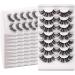 fdsmall False Eyelashes 8D Volume 15MM Wispy Long Fluffy Faux Mink Lashes Cat-Eye Natural Look False Eyelashes 7 Pairs (7 Pairs17) - Buy Online on GoSupps.com