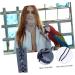 HAPINARY Parrot Arm Cover Bird Training Pad Pet Shoulder Pad Bird Shawl Bird Supplies Cotton 25x11cm Blue - Buy Online on GoSupps.com
