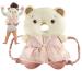Oreiller de protection de la t te de b b - Coussin de s curit pour enfant doux support de sangle r glable | Coussin absorbant les chocs l ger pour les tout-petits apprenant marcher pro Mimi Bear BB Anti-fall Pillow-Orange Pink