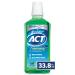 ACT Restoring Zero Alcohol Fluoride Mouthwash 33.8 fl. oz. Strengthens Tooth Enamel, Mint Burst Green 33.8 Fl Oz (Pack of 1)