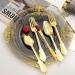 Nervure 175PCS Clear Black & Gold Plastic Plates Set for 25 Guests - Ideal for Parties & Halloween - Buy Online on GoSupps.com