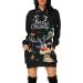 Hanxiulin Women's Christmas Rock Long Sleeve Hoodie Mini Pullover Dress - Oversized Black Sweatshirt XL - Buy Online on GoSupps.com