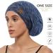 Silk Satin Sleep Cap Bonnet for Natural Curly Hair | Adjustable Night Cap - HEATHER BLUE - Buy Online on GoSupps.com