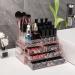 Pink Diamond Jewelry & Cosmetic Box with Brush Holder - Storage Display Cube with 4 Drawers - 2 Piece Set - Buy Online on GoSupps.com