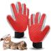 Akone 1 pair of cat gloves cat gloves double -sided cat brush gloves fur glove for cats pet gloves for short hair and long hair