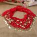 Womens Belly Dance Hip Scarf & Chiffon Towel - Red Coin Belt Costume with Sequins | International Shipping - Buy Online on GoSupps.com