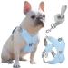 Pawaboo Dog Harness with Dog Leash Set X-Frame Adjustable Anti Pull Anti-Suffocation Dog Chest Harness for Small Medium Dogs & Puppies Breathable Dog Vest with Leash (L Blue) L Blue