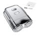 Huyath Small Beard Trimmer | Waterproof Men Electric Shaver - USB Rechargeable Quiet Automatic Beard Grooming Trimmer for Camping Business Trip Journey Silver